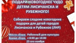Примите участие в сборе новогодних сладких подарков для детей из городов Лисичанска и Рубежного Луганской Народной Республики.